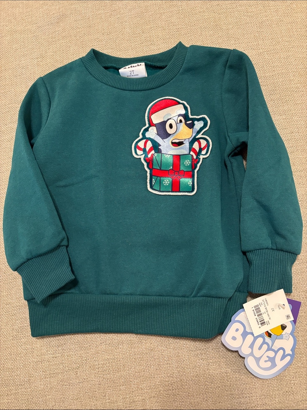 Bluey Kids Wish List Christmas Sweatshirt NWT Size 2T